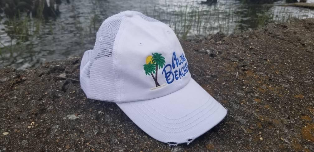 Aloha Beaches, aloha, beach, vacation, summer cap, women cap, distressed cap, baseball cap, low profile cap