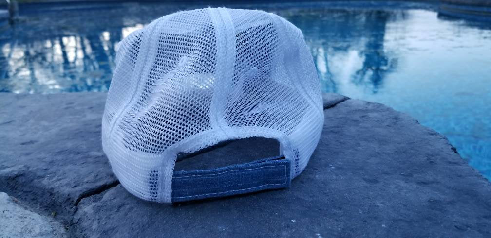 Bring on them beaches, beach, vacation, low profile, distressed, women's cap, cap, hat