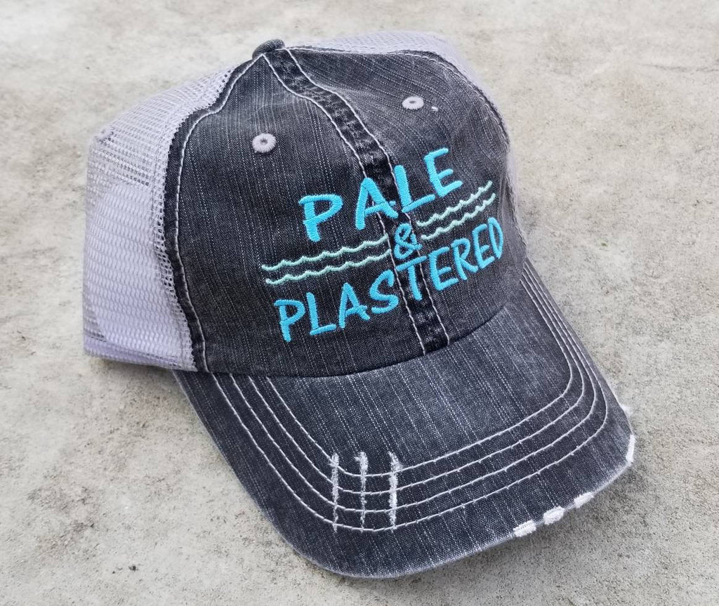 Pale and Plastered, beach cap, summer cap, low profile cap, distressed cap